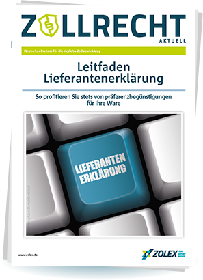 Zollrecht aktuell - Lieferantenerklärung